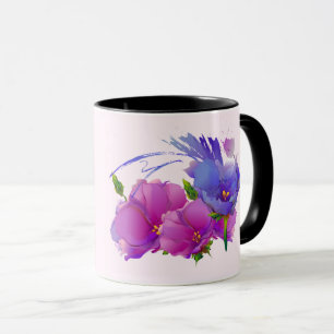 Custom Name Watercolor Floral Gift Mug