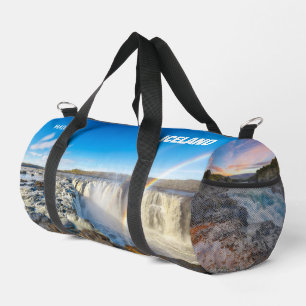Custom Name Waterfalls of Iceland Duffle Bag