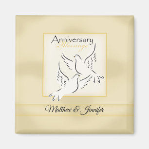 Custom Name, Wedding Anniversary Blessings Magnet