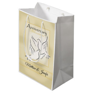 Custom Name, Wedding Anniversary Blessings Medium Gift Bag