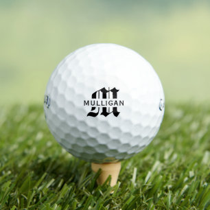 Custom Name Wedding Favour Monogram Template Golf Balls