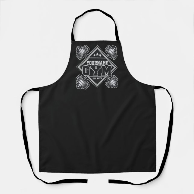 Custom NAME Weightlifting Home Crossfit Gym  Apron (Front)