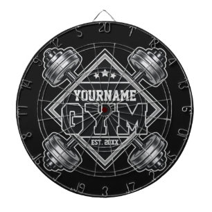 Custom NAME Weightlifting Home Crossfit Gym Dartboard