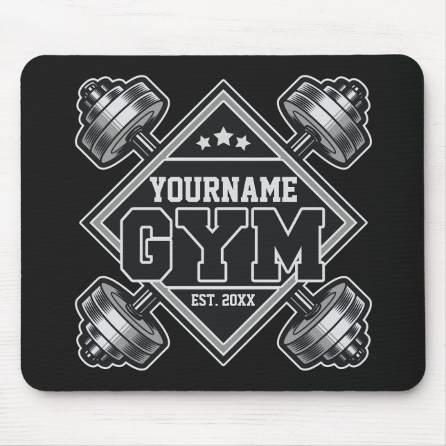 Custom NAME Weightlifting Home Crossfit Gym  Mouse Pad (Front)