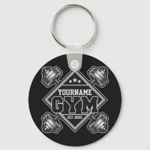 Custom NAME Weightlifting Home Crossfit Gym Throw  Key Ring