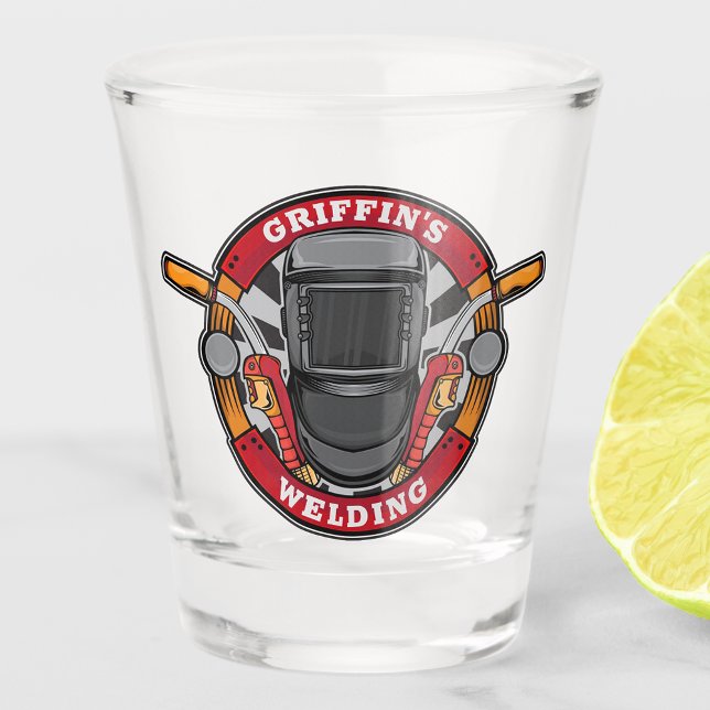 Custom NAME Welder Metal Fabricator Welding Shop Shot Glass (Creator Uploaded)