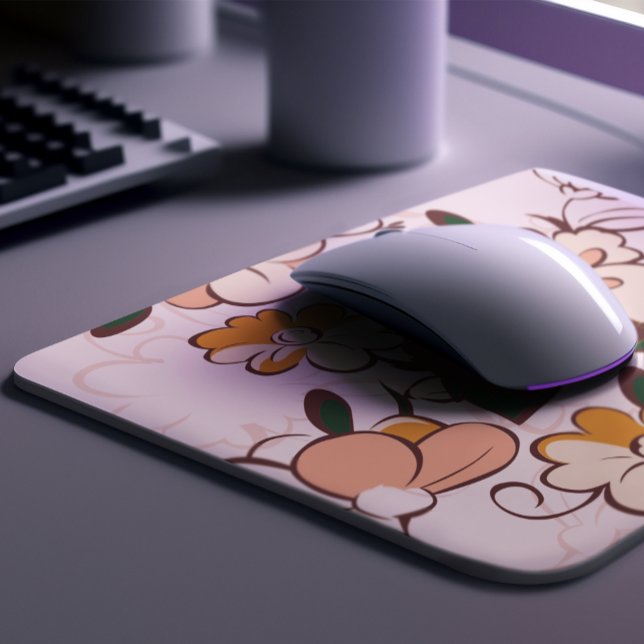 Custom Name Whimsical Botanical Mouse Pad (Custom Name Whimsical Botanical Mouse Pad)
