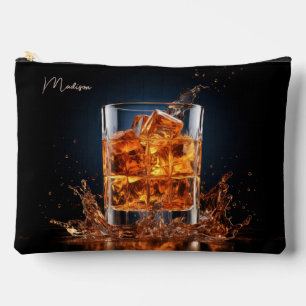 Custom Name Whiskey On The Rocks Accessory Pouch