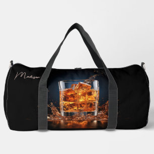 Custom Name Whiskey On The Rocks Duffle Bag