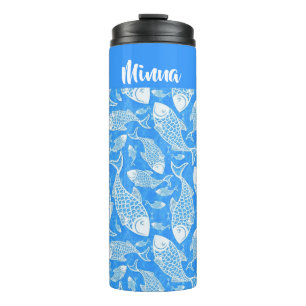 Custom name white fish thermal tumbler