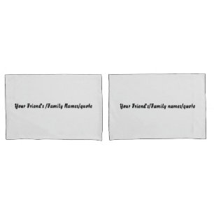 Custom Name White Pillowcases – Personalized Pillo