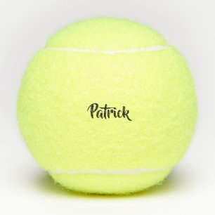 Custom name white plain tennis balls