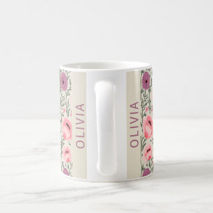 Custom Name Wildflower Floral Cottagecore Personal Coffee Mug
