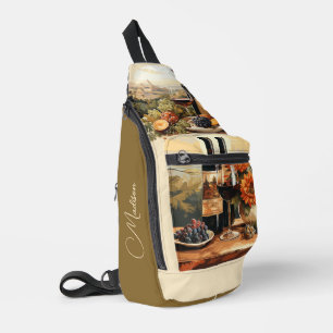 Custom Name Wine Lover's Sling Bag
