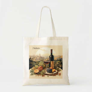 Custom Name Wine Lover's Tote Bag