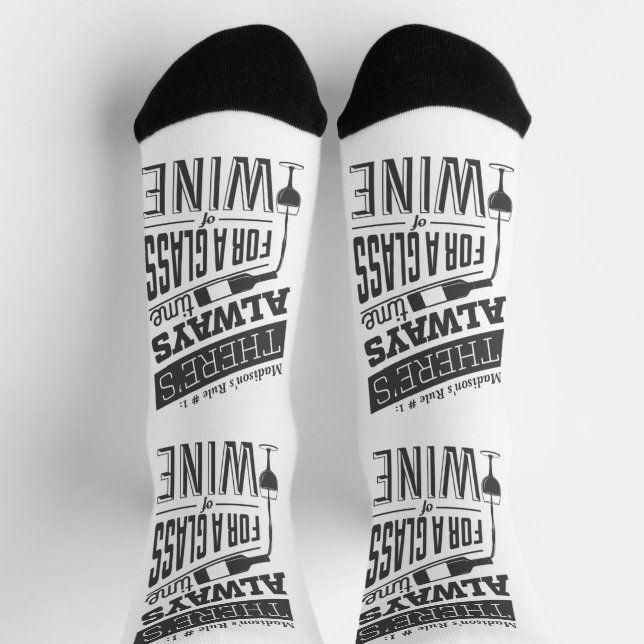 Custom name Wine Quote Socks (Top)