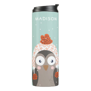 Custom name Winter Animals tumbler