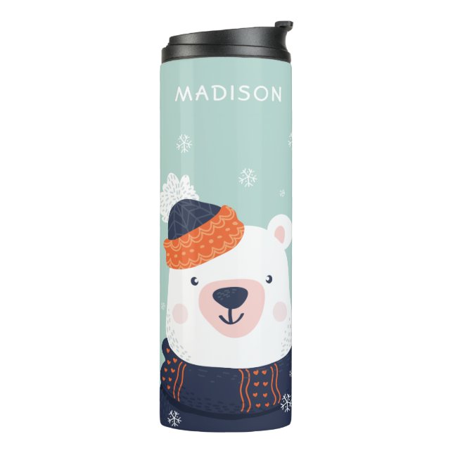 Custom name Winter Animals tumbler (Rotated Left)