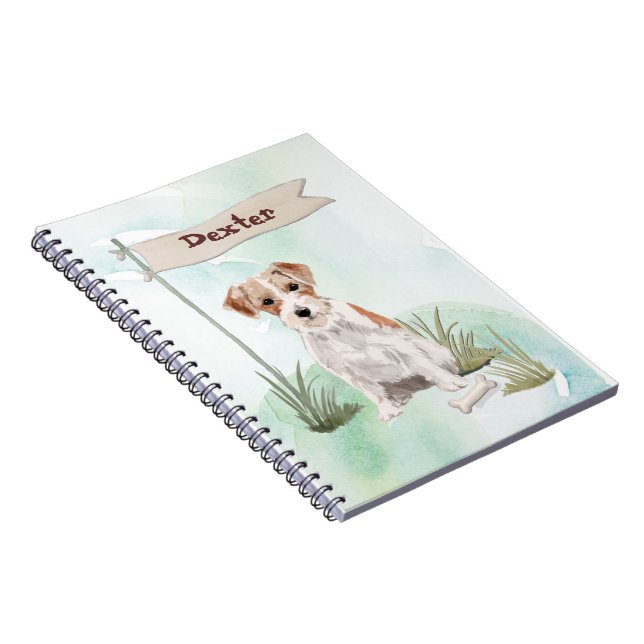 Custom Name Wire Haired Jack Russell Pet Dog Notebook (Right Side)