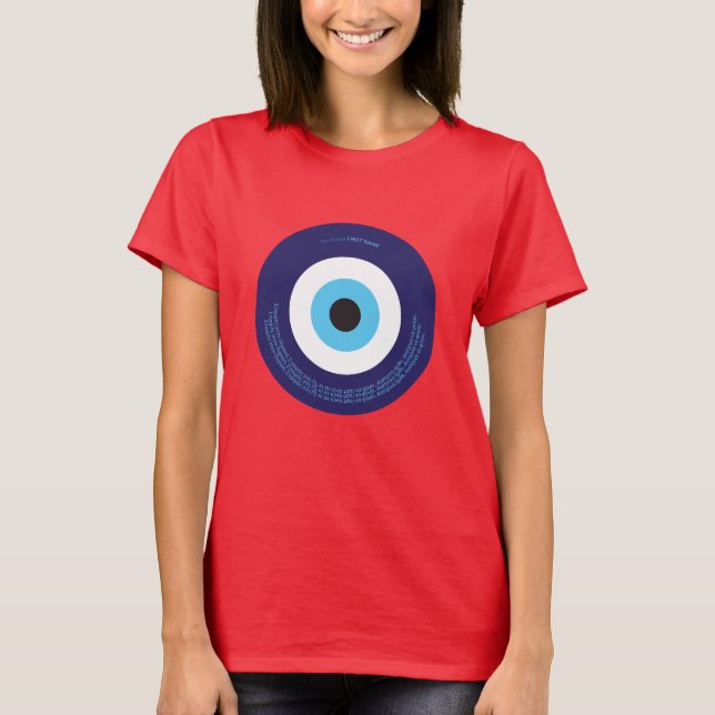 Custom name wish / spell to protect from evil eye T-Shirt (Front)