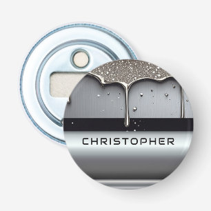 Custom Name With Dripping Liquid Metal Bottle Opener