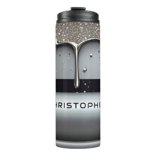 Custom Name With Dripping Liquid Metal Thermal Tumbler