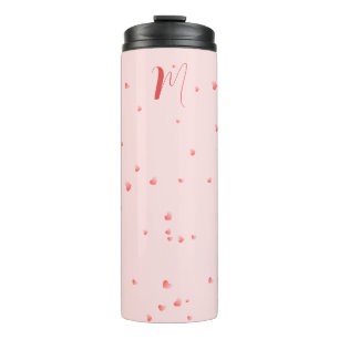 Custom Name with Heart Theme Thermal Tumbler