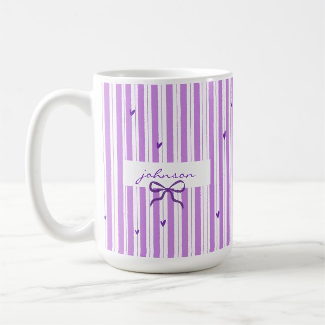 Custom Name With Stripes Pattern Mug For Dad (Left)