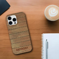 Custom Name Wood Plank Rustic Personalised Trendy