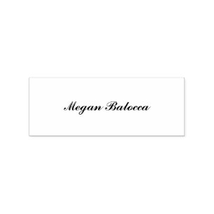 Custom Name Wood Rubber Stamp 1 x 2.5 Inch