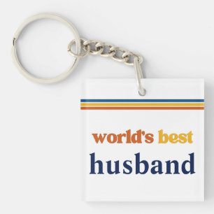 Custom Name World’s Best Husband Personalised Gift Key Ring