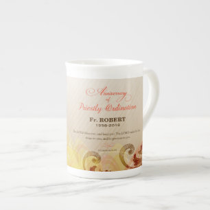 Custom Name & Year, 60th Priestly Ordination Bone China Mug