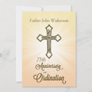 Custom Name & Year, 75th, Anniversary of Ordinatio Invitation