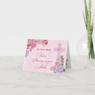 Custom Name & Year Anniversary of Religious Life Card