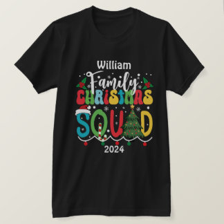 Custom Name Year Christmas Family Squad Matching T-Shirt
