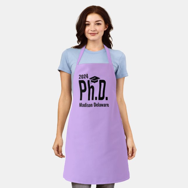Custom name, year & colour Ph.D. Apron (Worn)
