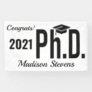Custom name, year & colour Ph.D. Banner