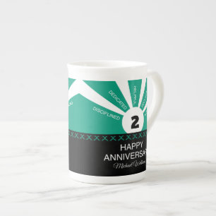 Custom Name & Year, Employee Anniversary Bone China Mug