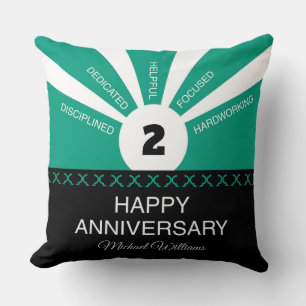 Custom Name & Year, Employee Anniversary Cushion