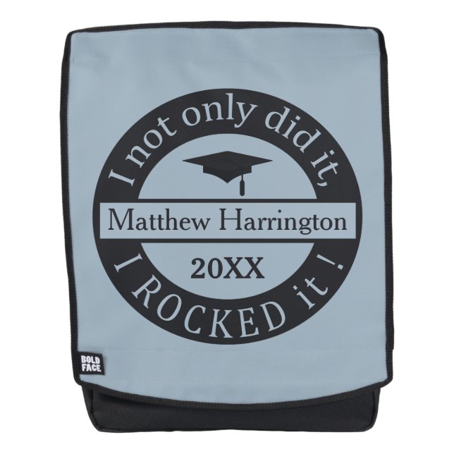 CUSTOM NAME & YEAR graduate backpack (Front)