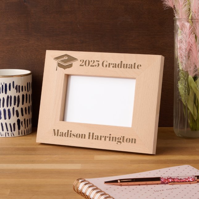 Custom Name & Year Graduation Etched Frames (Left)