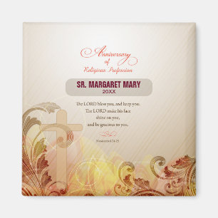 Custom Name & Year Nun, 60th Anniversary Religious Magnet