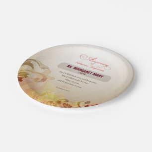 Custom Name & Year Nun, 60th Anniversary Religious Paper Plate