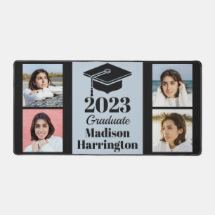 Custom name, year & photos Graduation Desk Mat