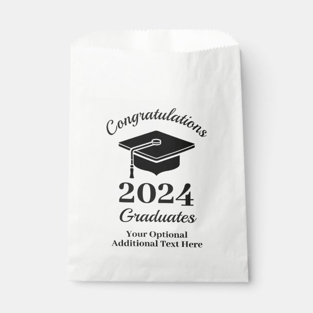 Custom Name, Year & Text Graduation Favour Bag (Front)