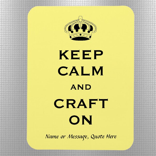 Custom Name Yellow Craft Quote 3x4 Flexible Magnet (Creator Uploaded)