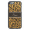 Custom name yellow glitter cheetah print