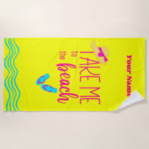 Custom Name Yellow Modern Summer Holiday