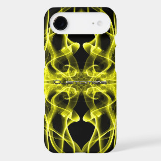 Custom Name Yellow Smoke Symmetrical Black