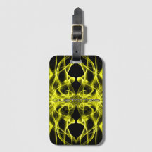 Custom Name Yellow Smoke Symmetrical Black